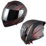 CASCO ABATIBLE HALF CERTIFICADO DOT C / SPOILER REMOVIBLE Y DOBLE VISOR MICA ESPEJO / CAS-ABA-94L