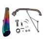 ESCAPE RAINBOW CON SOPORTE GY6 LONGITUD 380 ALTURA 90 MM CONECTOR 51 MM / ESC-X013