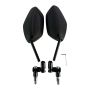 ESPEJO SPORT CARBON LOOK 10MM BASE METALICA EN NEGRO  ARTICULADO / ESP-X033