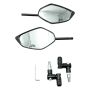 ESPEJO ANGULAR SPORT 10MM BASE METALICA EN NEGRO ARTICULADO / ESP-X034