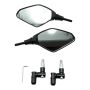 ESPEJO STREET RACING  10MM BASE METALICA EN NEGRO  ARTICULADO / ESP-X035