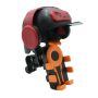 SOPORTE NARANJA CELULAR MANUBRIO CASCO NEGRO ROJO / PCL-022