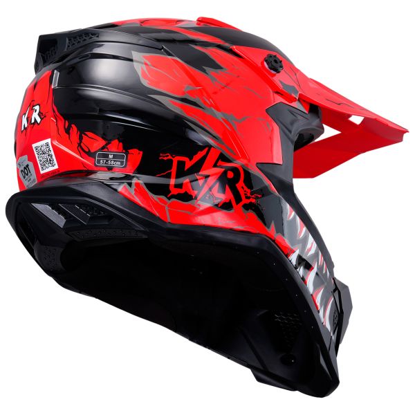 Motocicleta Casco Tipo Cross Alessia TALLA M