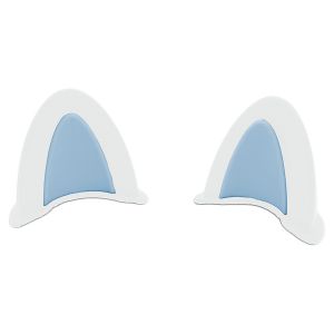 POWER  -  OREJAS DE OSO PARA CASCO PLASTICO BLANCO CON AZUL / ACC-002BA