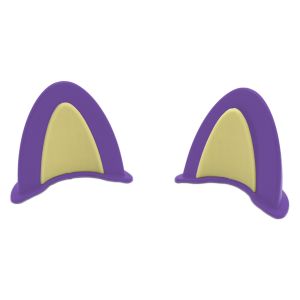 OREJAS DE OSO PARA CASCO PLASTICO MORADO CON AMARILLO / ACC-002MA