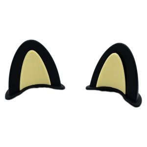 OREJAS DE OSO PARA CASCO PLASTICO NEGRO CON AMARILLO / ACC-002NA