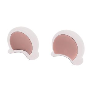 OREJAS PARA CASCO PLASTICO BLANCO CON INTERIOR ROSA / ACC-003BR