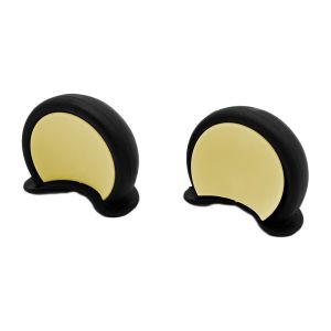 OREJAS PARA CASCO PLASTICO NEGRO CON INTERIOR AMARILLO / ACC-003NA