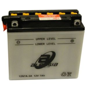 SHOP 25  -  BATERIA ACIDO 12N7A-3A (POSITIVO A LA DER) 133 CM ALTURA /155 CM BASE / 6 CM ANCHO) / BAT-ALE-001