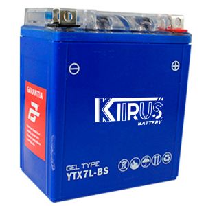 BATERIA GEL KIIRUS YTX7L-BS (-/+) 12 Vcc 6 Ah 114*131*70 mm / BAT-ALE-008F