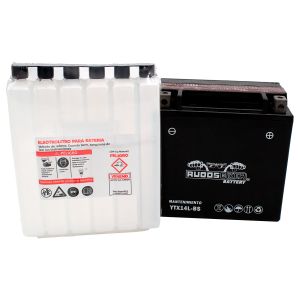 SHOP 25  -  BATERIA ACIDO YTX14L-BS LIBRE MANTENIMIENTO 12VCC / 12 AH LAR: 150MM / ALT: 145MM / ANC:87MM / BAT-R004