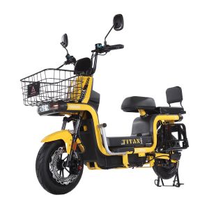 TITAN VELOCIPEDO ELECTRICO  ALESSIA MOTOR  800W    BAT: 72V/20Ah  COLOR: AMARILLO  CON PARRILLA TRASERA PLEGABLE Y BARRA DE PROTECCIÓN LATERAL HUMMER 1 JUEGO, COLOR NEGRO / BIC-A03AM-7220