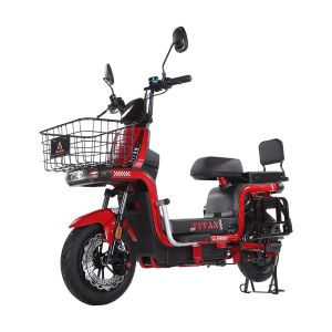 TITAN VELOCIPEDO ELECTRICO  ALESSIA CON PARRILLA ROJA TRASERA PLEGABLE Y BARRA DE PROTECCIÓN LATERAL HUMMER , COLOR NEGRO MODELO A03 / BIC-A03RO-7220