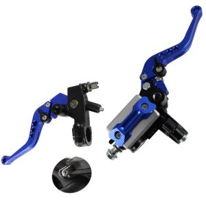 BOMBA DE FRENO CON MANIJAS ALUMINIO AJUSTABLES 6 POSICIONES AZULES / BOF-A023AZ