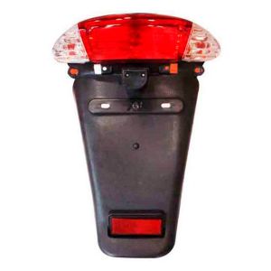 CALAVERA CON SALPICADERA TRASERA CON MICA ROJA 12 VCC / CAL-SH050