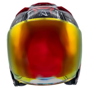 SHOP 25  -  CASCO PARA MOTOCICLISTA 3/4 RACING RED A-HELMET® CERTIFICADO DOT / CAS-3/4-A002-S