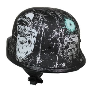 CASCO 3/4 SILVER SHOT CERTIFICADO DOT RUDOS BIKER / CAS-3/4-R005-2XL