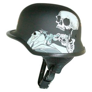 LOTE - CASCO 3/4 SKULL DRIVER CERTIFICADO DOT RUDOS BIKER / CAS-3/4-R006-2XL