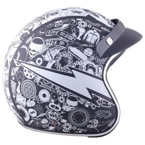 CASCO - CASCO 3/4 LETS RIDE DOT RUDOS BIKER / CAS-3/4-R008-L