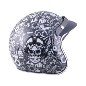 CASCO 3/4 RUDO COLLAGE DOT RUDOS BIKER / CAS-3/4-R010-2XL