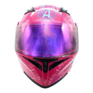CASCO PARA MOTOCICLISTA ABATIBLE A-HELMET CERTIFICADO DOT BRILLANTE REVO VISOR LENTE HUMO / CAS-ABA-A011-M