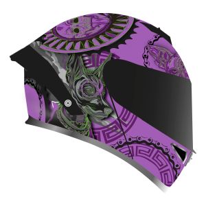 CASCO PARA MOTOCICLISTA ABATIBLE A-HELMET CERTIFICADO XOLOT MORADO ECE-22.06 (PinLock) / CAS-ABA-A015-S