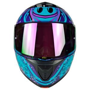 CASCO PARA MOTOCICLISTA ABATIBLE CANCUN NIGHT A-HELMET® CERTIFICADO DOT / CAS-ABA-A022-M