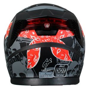 SHOP 25  -  CASCO ABATIBLE BANDIDO RED CERTIFICADO DOT / CAS-ABA-H002-L