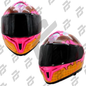 CASCO ABATIBLE HALF CERTIFICADO DOT DOBLE VISOR MICA HUMO / CAS-ABA-H009-L