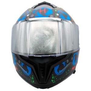 REGALO - CASCO ABATIBLE HALF CERTIFICADO DOT DOBLE VISOR MICA ESPEJO / CAS-ABA-H012-L
