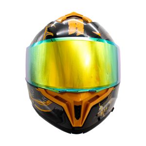 CASCO ABATIBLE HALF CERTIFICADO DOT DOBLE VISOR MICA DORADA / CAS-ABA-H016-XL