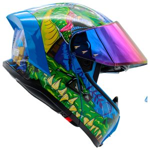 (CANCELADO) CASCO ABATIBLE HALF CERTIFICADO DOT DOBLE VISOR MICA TORNASOL / CAS-ABA-H018-2XL