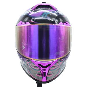 LOTE - CASCO PARA MOTOCICLISTA ABATIBLE HALF CERTIFICADO DOT BRILLANTE REVO VISOR LENTE HUMO / CAS-ABA-H025-S