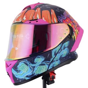 (CANCELADO) CASCO PARA MOTOCICLISTA ABATIBLE HALF CERTIFICADO DOT MATE REVO VISOR LENTE HUMO FOTOLUMINICENTE / CAS-ABA-H030-M