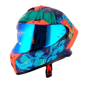 CASCO PARA MOTOCICLISTA ABATIBLE HALF CERTIFICADO DOT MATE REVO VISOR LENTE HUMO FOTOLUMINICENTE / CAS-ABA-H032-M