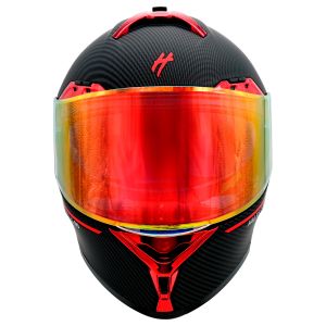 (CANCELADO) CASCO PARA MOTOCICLISTA ABATIBLE HALF CERTIFICADO DOT NEGRO MATE REVO VISOR ROJO LENTE HUMO / CAS-ABA-H035-2XL