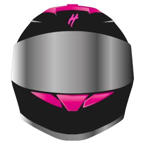 (CANCELADO)CASCO PARA MOTOCICLISTA ABATIBLE HALF CERTIFICADO ECE-22.06 (PinLock) NEGRO MATE VISOR ESPEJO LENTES HUMO / CAS-ABA-H038-L