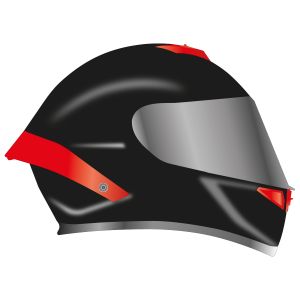 (CANCELADO)CASCO PARA MOTOCICLISTA ABATIBLE HALF CERTIFICADO ECE-22.06 (PinLock) NEGRO MATE VISOR ESPEJO LENTES HUMO / CAS-ABA-H039-XL