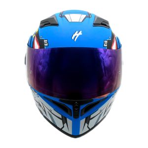CASCO PARA MOTOCICLISTA ABATIBLE BLUE MECHABEST HALF® CERTIFICADO DOT (PINLOCK) / CAS-ABA-H055-XL