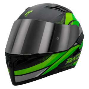 CASCO PARA MOTOCICLISTA  ABATIBLE  GREEN SLASH  HALF CERTIFICADO DOT / CAS-ABA-H065-2XL