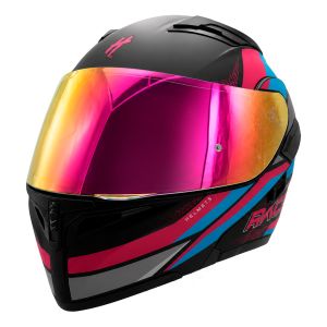 CASCO PARA MOTOCICLISTA ABATIBLE PINK SLASH HALF CERTIFICADO DOT / CAS-ABA-H077-XL