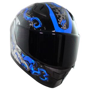CASCO CERRADO HALF CERTIFICADO DOT DOBLE VISOR MICA HUMO / CAS-CER-119XL
