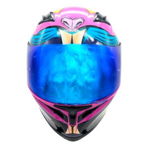 SHOP 25  -  CASCO PARA MOTOCICLISTA CERRADO A-HELMET CERTIFICADO DOT BRILLANTE REVO VISOR LENTE HUMO / CAS-CER-A002-2XL
