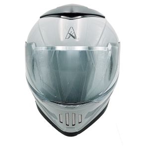 CASCO PARA MOTOCICLISTA CERRADO GRIS BRILLANTE TITANIUM-X  A-HELMET® CERTIFICADO DOT  DOBLE VISOR  REVO HUMO / CAS-CER-A009-XL