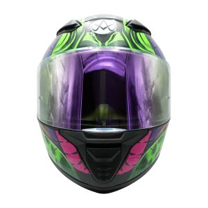 CASCO PARA MOTOCICLISTA CERRADO A-HELMET CERTIFICADO DOT BRILLANTE VISOR REVO MORADO / CAS-CER-A012-XL