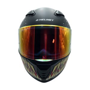 CASCO PARA MOTOCICLISTA CERRADO A-HELMET CERTIFICADO DOT MATE VISOR REVO ROJO / CAS-CER-A016-L