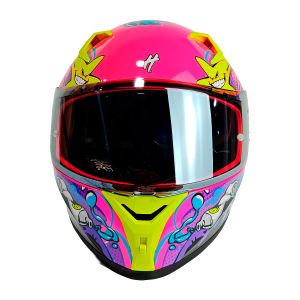 CASCO PARA MOTOCICLISTA CERRADO PINK MONKEY HALF® CERTIFICADO ECE-22.06 / CAS-CER-H009-L