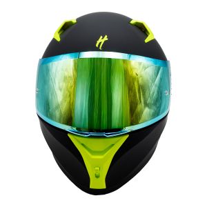 CASCO PARA MOTOCICLISTA CERRADO HALF® CERTIFICADO ECE-22.06 MATE VISOR REVO AMARILLO LENTE HUMO PINLOCK / CAS-CER-H012-S