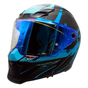CASCO PARA MOTOCICLISTA CERRADO BLUE CRASHER  HALF CERTIFICADO ECE-22.06 (PINLOCK) / CAS-CER-H020-L
