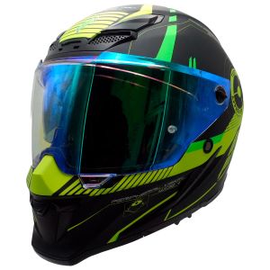 CASCO PARA MOTOCICLISTA CERRADO YELLOW CRASHER  HALF CERTIFICADO ECE-22.06 (PINLOCK) / CAS-CER-H022-M